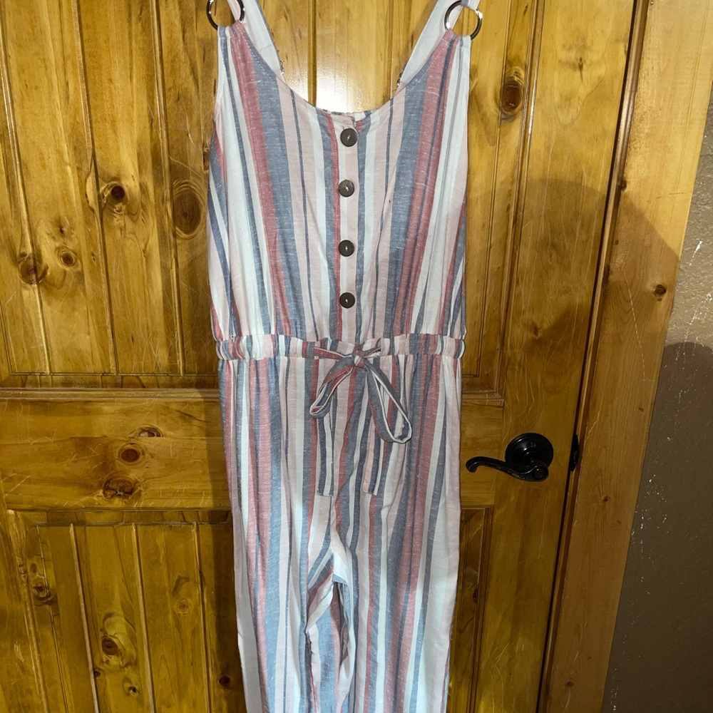 Striped summer jumpsuit